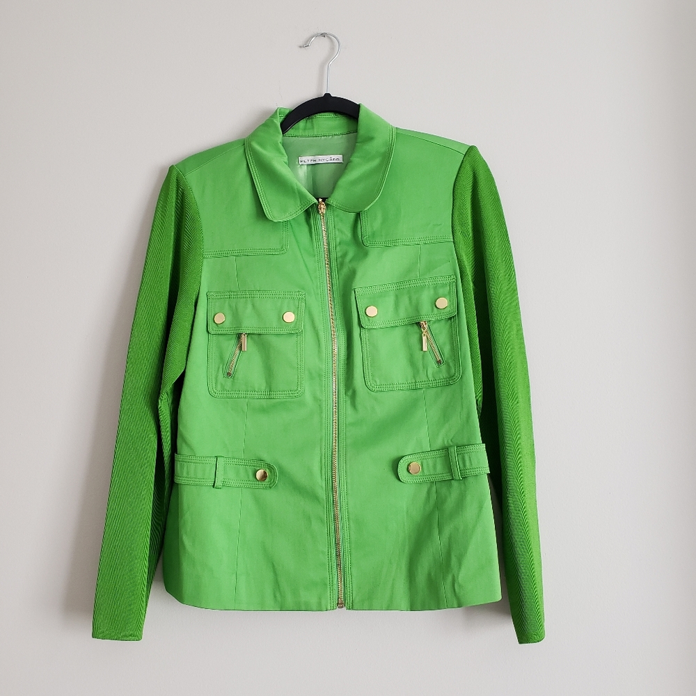 Peter Nygard Woven/Knit Utility Jacket